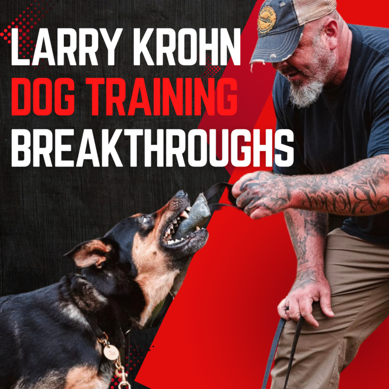 Larry Krohn training a dog during a podcast episode on breakthroughs in behavior and training.